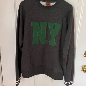 Nike Dark Gray Crewneck Sweater with Green NY Logo